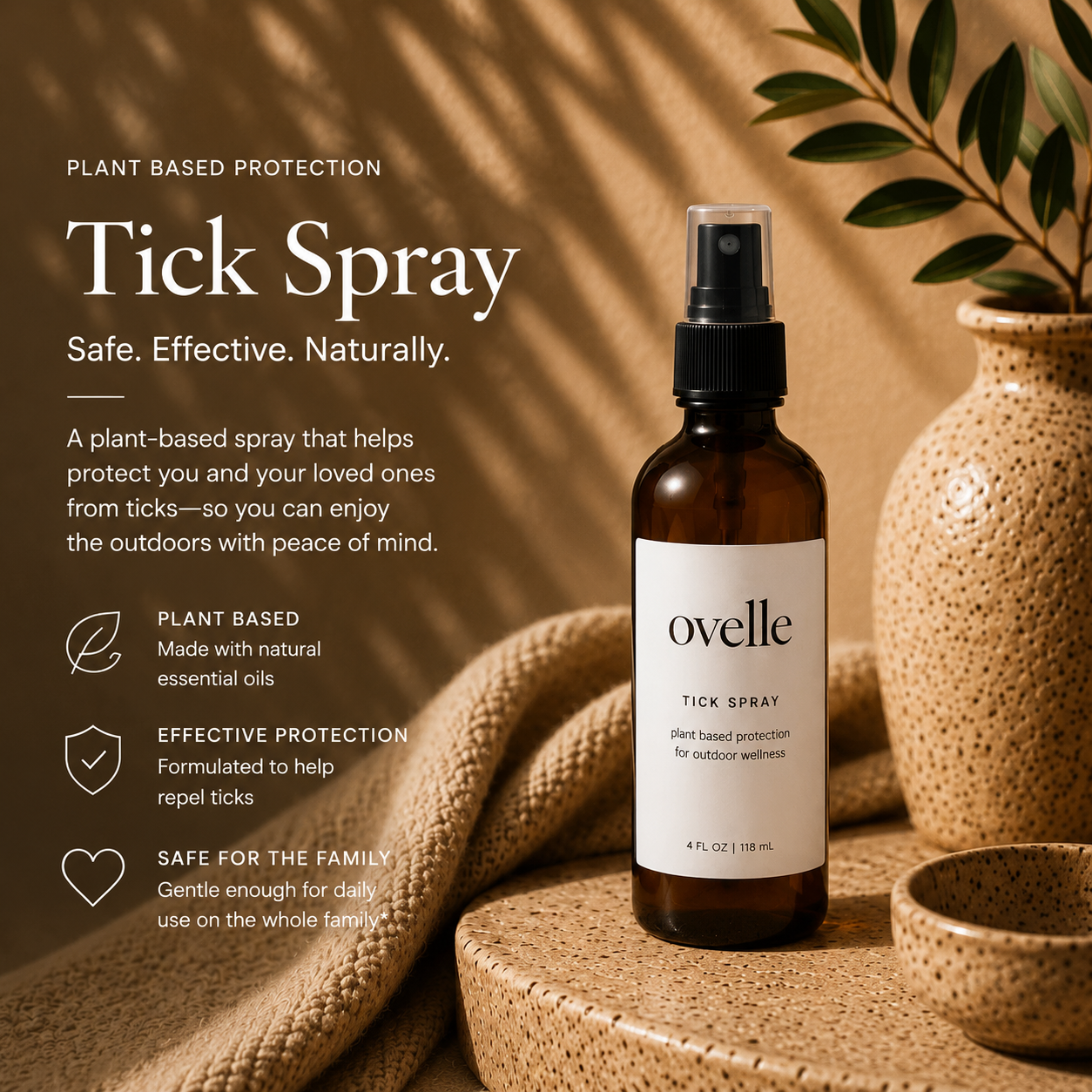 all natural tick + bug spray